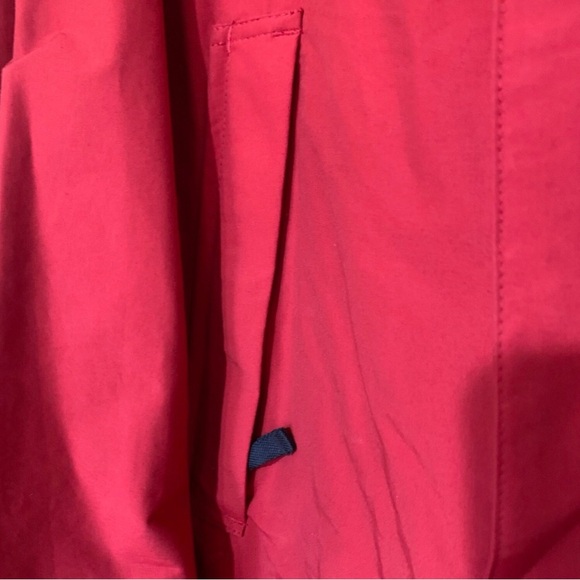 Nautica Red Windbreaker with Navy Collar Large - Picture 5 of 8